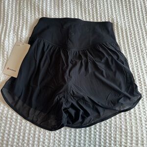 lululemon athletica Women's Black Athletic Shorts Nulu and mesh